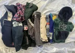 8点まとめ売り 子供服 トフット付きパーカーベスト トレーナー 90〜100