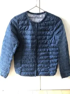 ユニクロ　ネイビー キルティングジャケット 150サイズ