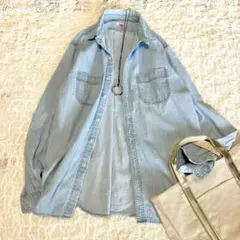 【定価2.3万】JOHNBULL ジョンブル デニムワークシャツ Mライトブルー