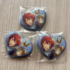 新品☆あんスタ☆Knights【朱桜司】ハートカンバッジ☆ハート缶バッジβ