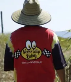 Cloveru タイダイ ポケット Tシャツ 赤 10th クローバルのサムネイル