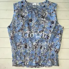 新品☆アニエス・ベー☆花柄ノースリーブブラウス