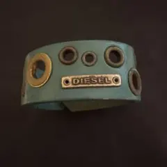 DIESEL レザー ブレスレット　ホールデザイン