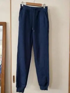 【美品】UNIQLO ヒートテックボアスウェットパンツ ネイビー メンズ S