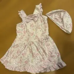 サンリオ　ワンピース水着 120サイズ 帽子付き