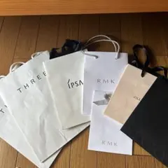 ショップ袋セットTHREE, RMK, IPSA, JILL,ADDICTION