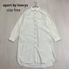 apart by lowrys コーデュロイ 長袖 シャツ ワンピース free
