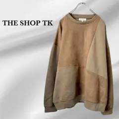 『ザショップティーケ一』スウェット トレーナー【XL】ブラウン 大きい 切替