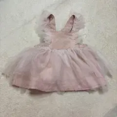 cottoli フリル付きピンクワンピース サイズ70