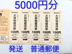 東武ストア お買物優待券 100円券　50枚　5000円分　東武鉄道　株主優待A