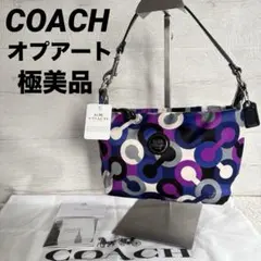 極美品　COACH マディソン グラフィック オプアート アクセサリーポーチ