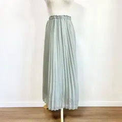 アースミュージックアンドエコロジー✨シアーロングスカート【Ｆ】プリーツ　光沢