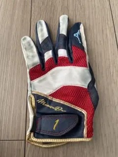 Mizuno Pro 야구용 수비용 장갑 네이비 레드 골드 미즈노 프로