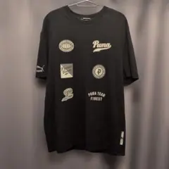 PUMA Tシャツ ブラック Lサイズ　ワッペン