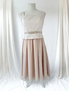 COCOLUSSI ワンピース M アイボリー ピンク リボン付き