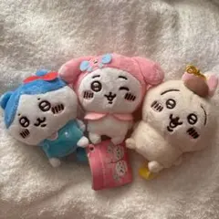 サンリオ×ちいかわ　ぬいぐるみ マスコット キーホルダー　3体セット
