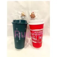 スタバホリデー2025リユーザブルカップ473ml+キャップベアリスタ　セット