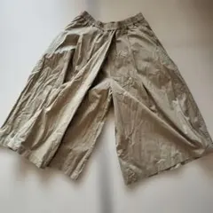 無印良品 ワイドパンツ XL ベージュ コットン ストレッチ