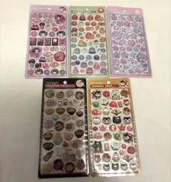 《24時間以内発送》ボンボンドロップシール　和柄5種セット　シール