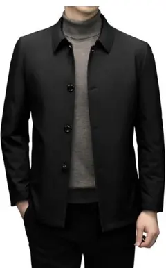 新品　襟付き ダウンジャケット メンズ ビジネス アウター ダウン コートM