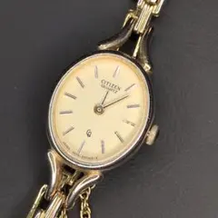 シチズン CITIZEN レディース腕時計 オーバル 稼働品 ヴィンテージ