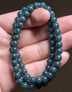 Kiki様専用証明証付き艶感シックグアテマラ産翡翠3連ブレス5.8-6ミリ