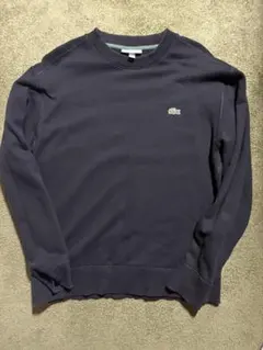 LACOSTE クルーネック スウェット ブラック 付属品付のサムネイル