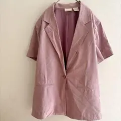 BLAIR BOUTIQUE 半袖 テーラードジャケット くすみピンク 18のサムネイル