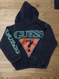 GUESS フード付きパーカー ブラック アクティブジャケット
