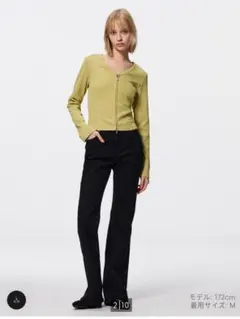 GU　リブダブルジップＶネックカーディガン　L　新品　ユニクロ　コカ