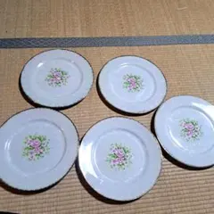 O.S.T. CHINA 【昭和レトロ】花柄大皿 5枚セット