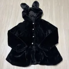 ハニーシナモン うさ耳ファーコート ブラック ハニーシナモン Honey Cinnamon うさぎファーコート ハニーシナモン