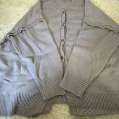 grove グレー ニット カーディガン ベスト Lサイズ