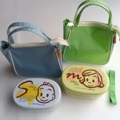 ミスド オサムグッズ お弁当箱 2個 バッグ2個セット 昭和レトロ 原田治のサムネイル