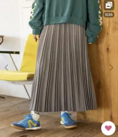 niko and スウェードプリーツスカート