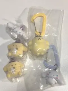 サンリオ ガチャ カラビナ フロッキーマスコットポムポムプリン シナモン
