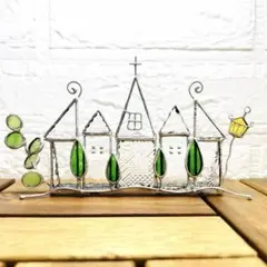 ステンドグラス(ハンドメイド)ナチュラルな家 (34)リクエスト品(50)