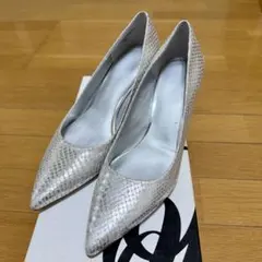 NINEWEST パンプス パイソン風 シルバー 22cmのサムネイル