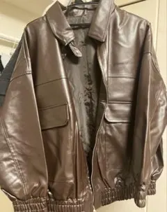 グレイル　襟2Wayオーバーサイズレザーブルゾン[ze863]