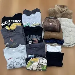 【男の子 110 秋冬服 まとめ売り】 14点トレーナー 長袖 パンツ アウター