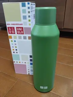 【UNIQLO 】40周年記念 ステンレスボトル 480ml グリーン 炭酸対応