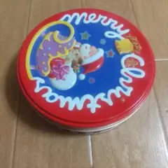 サンタクロースデザインのスチール缶 モロゾフ
