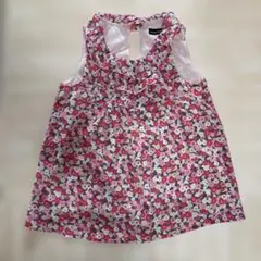 BeBe 花柄フラワープリントノースリーブタンクトップ 120