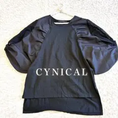 シニカル CYNICAL 異素材ボリュームコンビネーションパフスリーブシャツのサムネイル