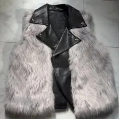 ♡グレー ファー付きベスト♡