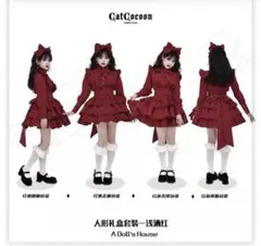catcocoon クラシカルドール 赤チェック L - メルカリ