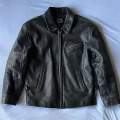 00s cow leather sports jacket gray black