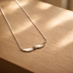 サンプル&見本品 ) 淡水パールを添えた襟型ネックレス シルバ−925