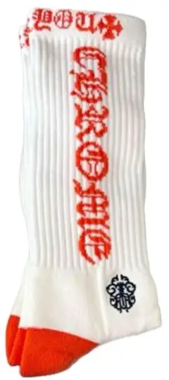 セール　CHROME HEARTS 白x赤　クロムハーツ 靴下　未使用 CHROME HEARTS SOCKS | Chrome Hearts