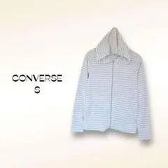 コンバース CONVERSE パーカー【S】ボーダー ロゴ ジップアップ